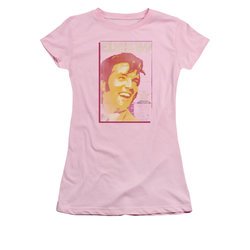 Elvis Presley Shirt Juniors Trouble With Girls Pink T-Shirt