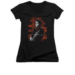 Elvis Presley Shirt Juniors V Neck 1968 Black T-Shirt