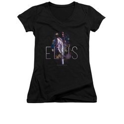 Elvis Presley Shirt Juniors V Neck Dream State Black T-Shirt