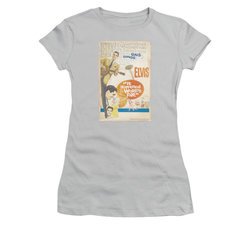 Elvis Presley Shirt Juniors World Fair Poster Silver T-Shirt