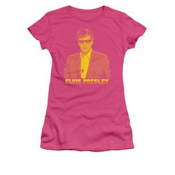 Elvis Presley Shirt Juniors Yellow Hot Pink T-Shirt