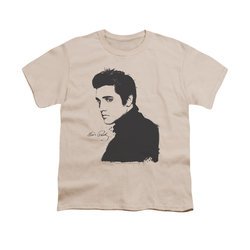Elvis Presley Shirt Kids Black Paint Cream T-Shirt