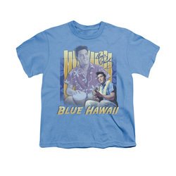 Elvis Presley Shirt Kids Blue Hawaii Carolina Blue T-Shirt