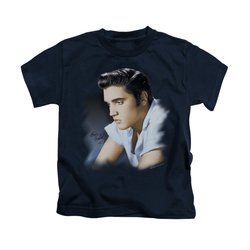 Elvis Presley Shirt Kids Blue Profile Navy T-Shirt