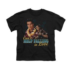 Elvis Presley Shirt Kids Can't Help Falling Black T-Shirt