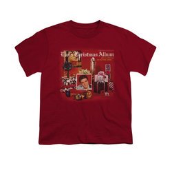 Elvis Presley Shirt Kids Christmas Album Cardinal T-Shirt