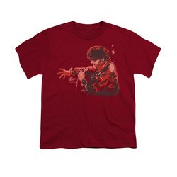 Elvis Presley Shirt Kids Comeback Sketch Red T-Shirt