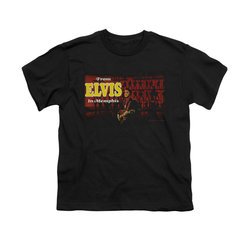 Elvis Presley Shirt Kids From Memphis Black T-Shirt