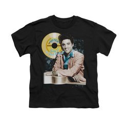 Elvis Presley Shirt Kids Gold Record Black T-Shirt