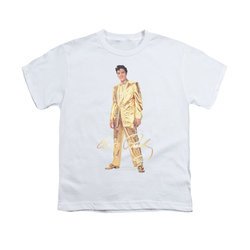 Elvis Presley Shirt Kids Gold Suit White T-Shirt
