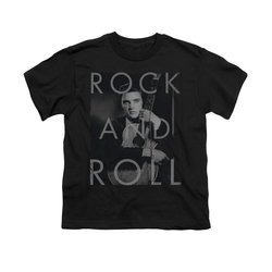 Elvis Presley Shirt Kids Guitar Hugging Black T-Shirt