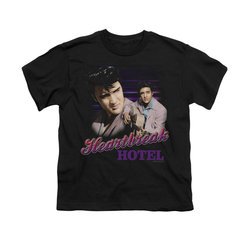 Elvis Presley Shirt Kids Heartbreak Hotel Black T-Shirt