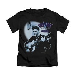 Elvis Presley Shirt Kids Hillbilly Cat Black T-Shirt