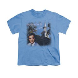 Elvis Presley Shirt Kids How Great Thou Art Carolina Blue T-Shirt