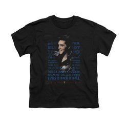 Elvis Presley Shirt Kids Icon Black T-Shirt