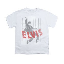 Elvis Presley Shirt Kids Iconic Pose White T-Shirt