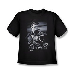Elvis Presley Shirt Kids Motorcycle Black T-Shirt