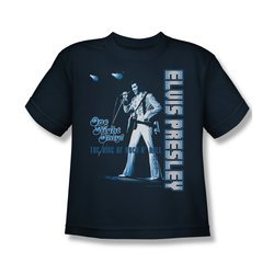 Elvis Presley Shirt Kids One Night Only Navy T-Shirt