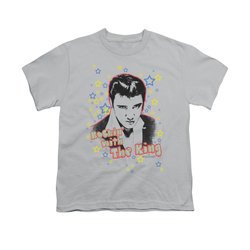 Elvis Presley Shirt Kids Rockin With Silver T-Shirt