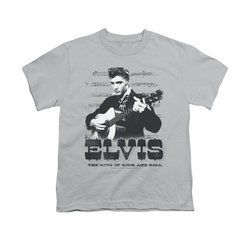 Elvis Presley Shirt Kids Sheet Music Silver T-Shirt