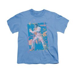 Elvis Presley Shirt Kids Splatter Hawaii Carolina Blue T-Shirt