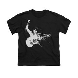 Elvis Presley Shirt Kids Strum That Guitar Black T-Shirt