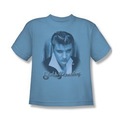Elvis Presley Shirt Kids Suede Fade Light Blue T-Shirt