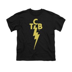 Elvis Presley Shirt Kids TCB Logo Yellow Black T-Shirt