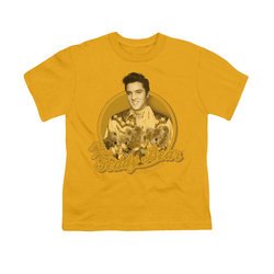 Elvis Presley Shirt Kids Teddy Bear Gold T-Shirt