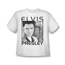 Elvis Presley Shirt Kids Up Front White T-Shirt
