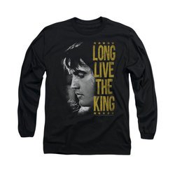 Elvis Presley Shirt Long Live Long Sleeve Black Tee T-Shirt