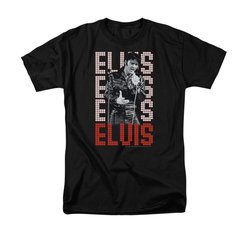 Elvis Presley Shirt Name In Lights Black T-Shirt