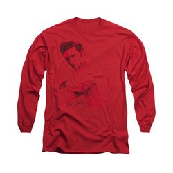 Elvis Presley Shirt On The Range Long Sleeve Red Tee T-Shirt