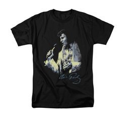 Elvis Presley Shirt Painted King Black T-Shirt
