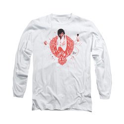 Elvis Presley Shirt Red Pheonix Long Sleeve White Tee T-Shirt