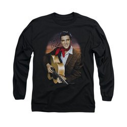 Elvis Presley Shirt Red Scarf 2 Long Sleeve Black Tee T-Shirt