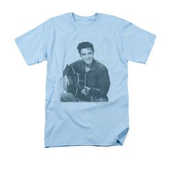 Elvis Presley Shirt Repeat Light Blue T-Shirt