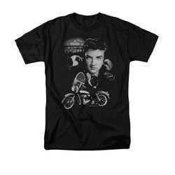Elvis Presley Shirt Rides Again Black T-Shirt