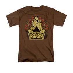 Elvis Presley Shirt Rising Brown T-Shirt