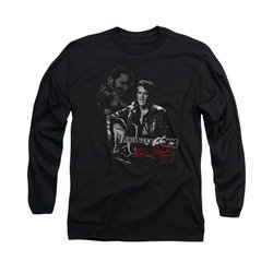 Elvis Presley Shirt Show Stopper Long Sleeve Black Tee T-Shirt
