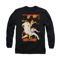 Elvis Presley Shirt Showman Long Sleeve Black Tee T-Shirt