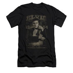 Elvis Presley Shirt Slim Fit 1954 distressed Black T-Shirt