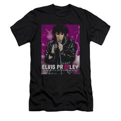 Elvis Presley Shirt Slim Fit 35 Leather Black T-Shirt