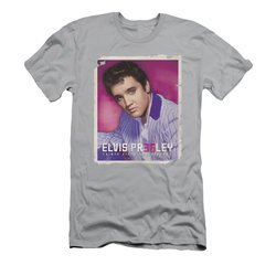 Elvis Presley Shirt Slim Fit 35 Silver T-Shirt