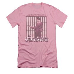 Elvis Presley Shirt Slim Fit Cell Block Rock Pink T-Shirt