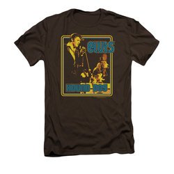 Elvis Presley Shirt Slim Fit Cryin All The Time Brown T-Shirt