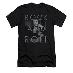 Elvis Presley Shirt Slim Fit Guitar Hugging Black T-Shirt