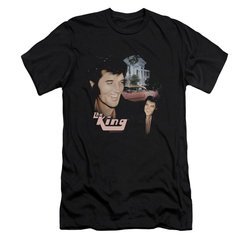 Elvis Presley Shirt Slim Fit Home Sweet Home Black T-Shirt