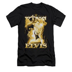 Elvis Presley Shirt Slim Fit In Gold Black T-Shirt