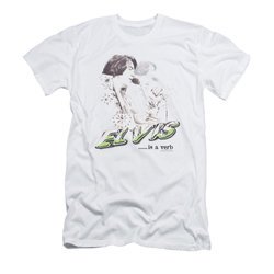 Elvis Presley Shirt Slim Fit Is A Verb White T-Shirt